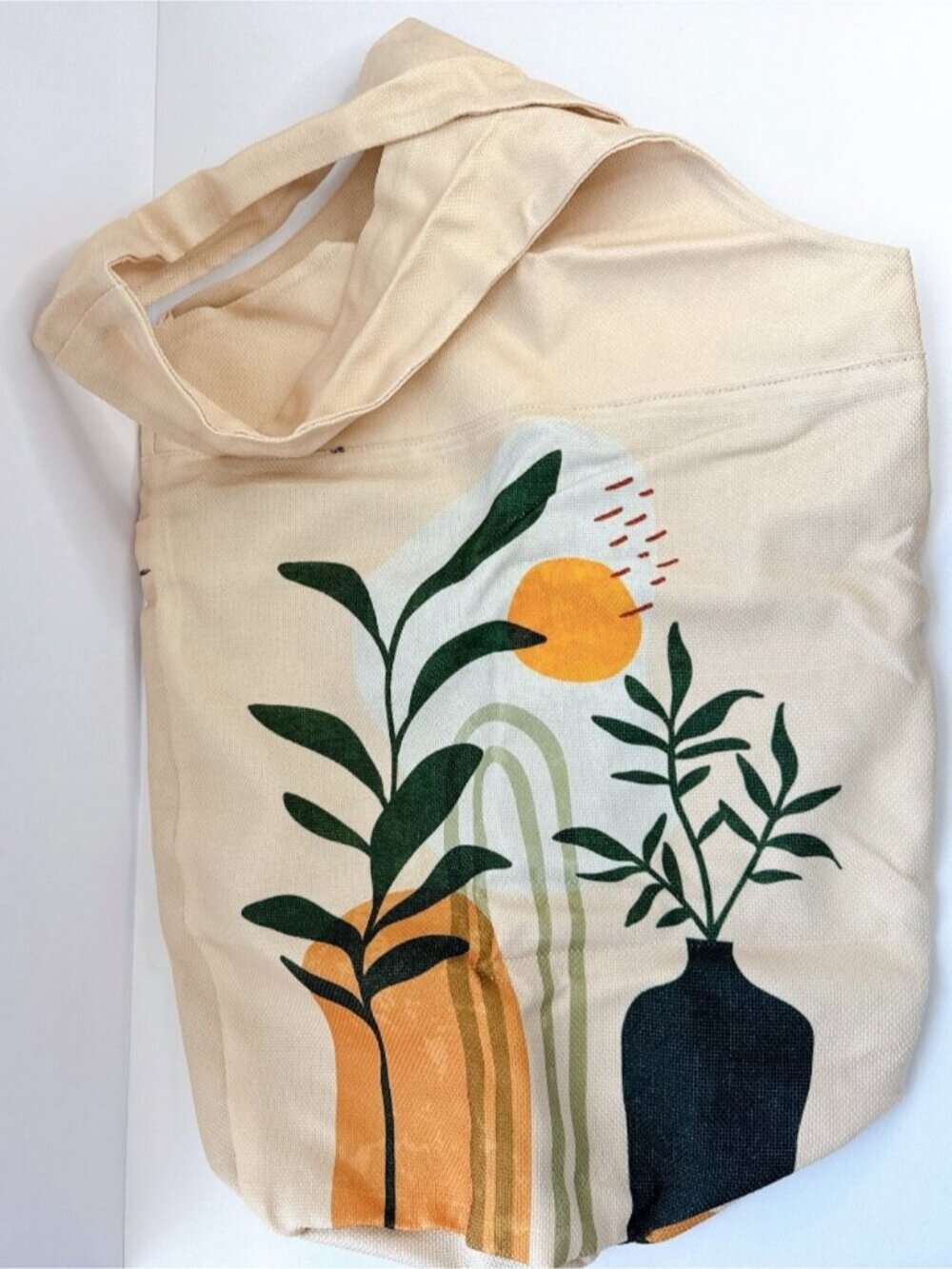 Yoga Mat Carrier Bag Boho Plants Tote Shoulder Gym Pilates Pocket Bag